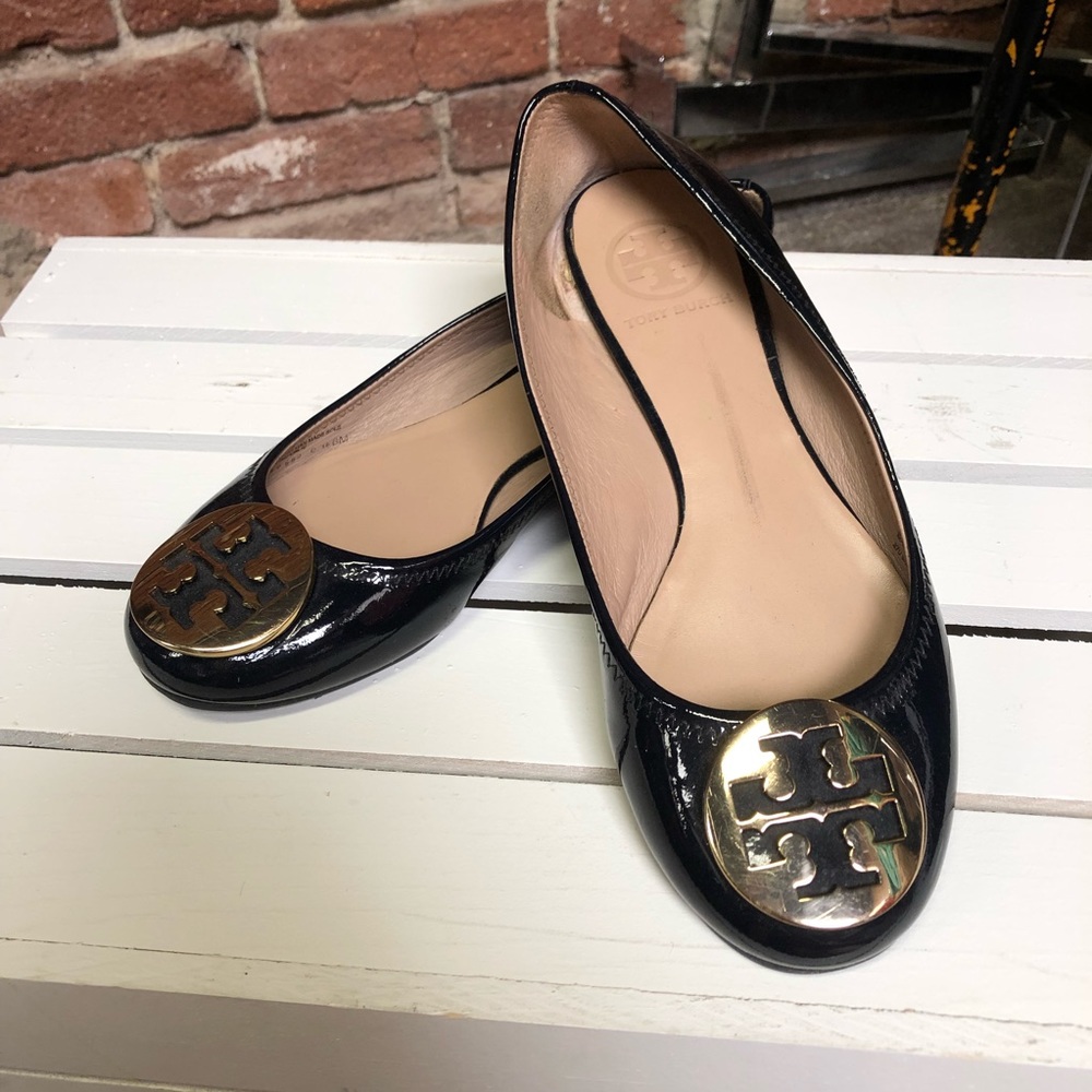 Tory Burch Navy Ballet Flats